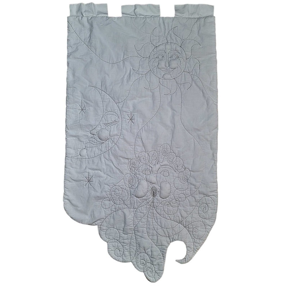 Handmade Wall Art Hanging Tapestry Moon Sun Stars Wind Mystical Cloud